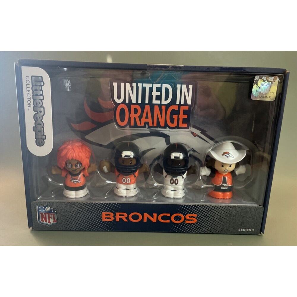 NEW/SEALED Fisher Price Little People Collector NFL Denver Broncos 4-Pack